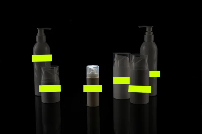 Skincare product bottles against a black background, representing a case study of increased conversions and video views through Eterna Edits’ consistent video editing services for e-commerce businesses