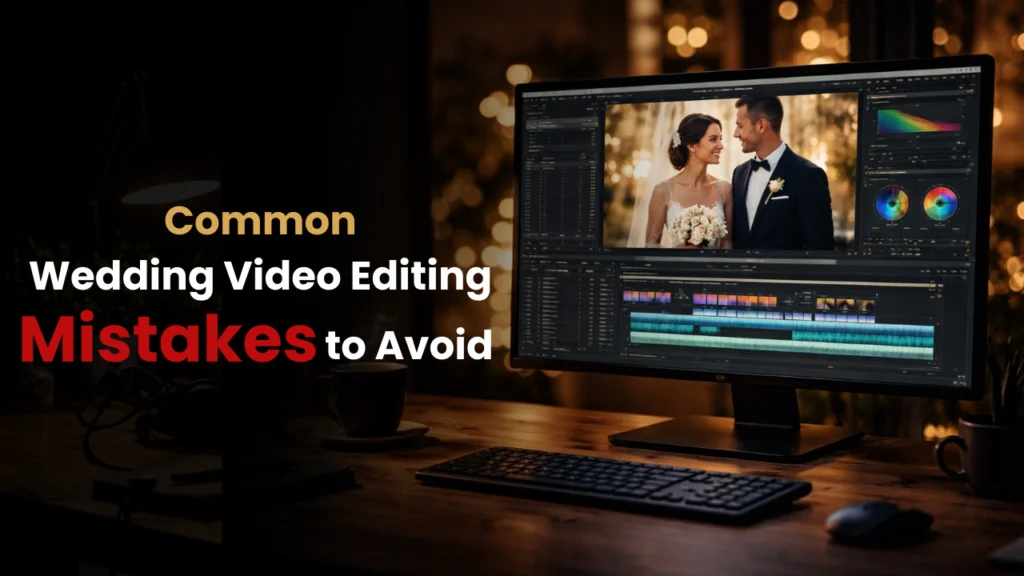 Even well-shot footage can result in poor wedding video editing if common mistakes are overlooked. Avoiding these issues is key to creating a clean, emotional, and professional wedding film. Overusing Effects and Transitions: Excessive slow motion, flashy transitions, or heavy filters can distract from the genuine emotions of the day. Poor Music Selection: Music that doesn't match the mood, tempo, or cultural tone of the event reduces emotional impact. Bad Pacing and Timing: Dragging scenes too long or rushing important moments makes the video feel unbalanced. Missing Key Rituals or Emotions: Skipping vows, rituals, speeches, or candid reactions weakens the storytelling, especially in traditional weddings. Inconsistent Color Grading: Sudden changes in brightness or color can make the video feel unprofessional. Ignoring Audio Quality: Unclear vows or background noise can ruin even the most beautiful visuals. Professional wedding video editing services eliminate these mistakes, ensuring every moment is preserved with clarity and emotional depth.