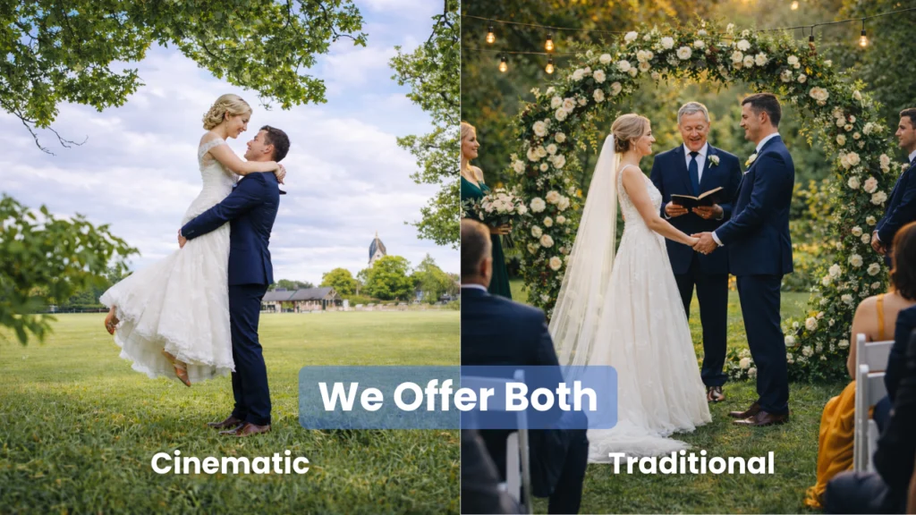 At Eterna Edits, we understand that every couple has different expectations. That’s why we offer both cinematic and traditional wedding video editing services—or even a perfect blend of the two. Many couples opt for a cinematic highlight film for social media and a traditional full-length wedding video for their personal archives. Our team customizes each project based on your vision, culture, and preferred platforms. Whether it's Instagram-ready wedding reels or full ceremony edits, Eterna Edits ensures professional, high-quality wedding video editing that beautifully preserves emotions, traditions, and memories—forever.