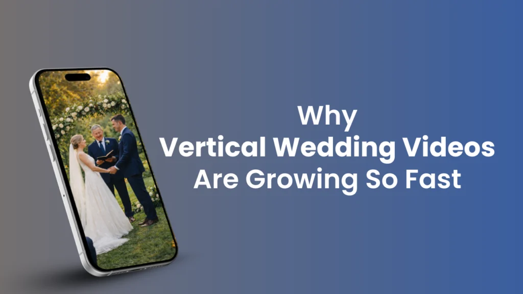 he rise of vertical wedding videos is driven by changing digital behavior. Today, most people consume content by scrolling—quickly and continuously. Key reasons behind this shift: Mobile-first Viewing Habits: As smartphones dominate how we access content, vertical videos provide an optimal viewing experience for mobile users. Shorter Attention Spans: With the increasing popularity of short-form videos, vertical wedding clips cater to the trend of bite-sized, engaging content. Social Media Algorithms Favor Vertical Formats: Platforms like Instagram, TikTok, and YouTube Shorts prioritize vertical videos, giving them higher visibility and engagement. Instant Sharing and Higher Engagement: Couples want wedding memories they can instantly share with friends and family, and vertical videos deliver exactly that.