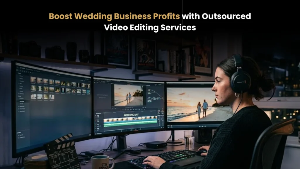 Wedding videography is exciting, but editing takes hours and slows business growth. Managing multiple projects can lead to delays and burnout. Outsourcing wedding video editing helps save time, maintain quality, and handle more bookings without extra stress. Focus on shooting and client relationships while professionals manage the editing work.