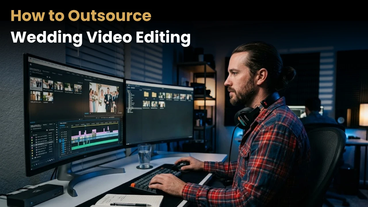 Struggling with post-production overload? Learn how to outsource wedding video editing, cut turnaround times, and scale your videography business in 2026.